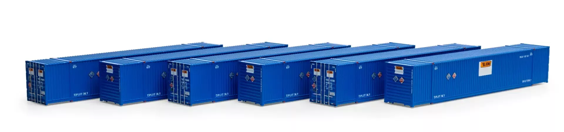 Athearn 28521 HO 53ft CIMC Container Yellow 6 Pack