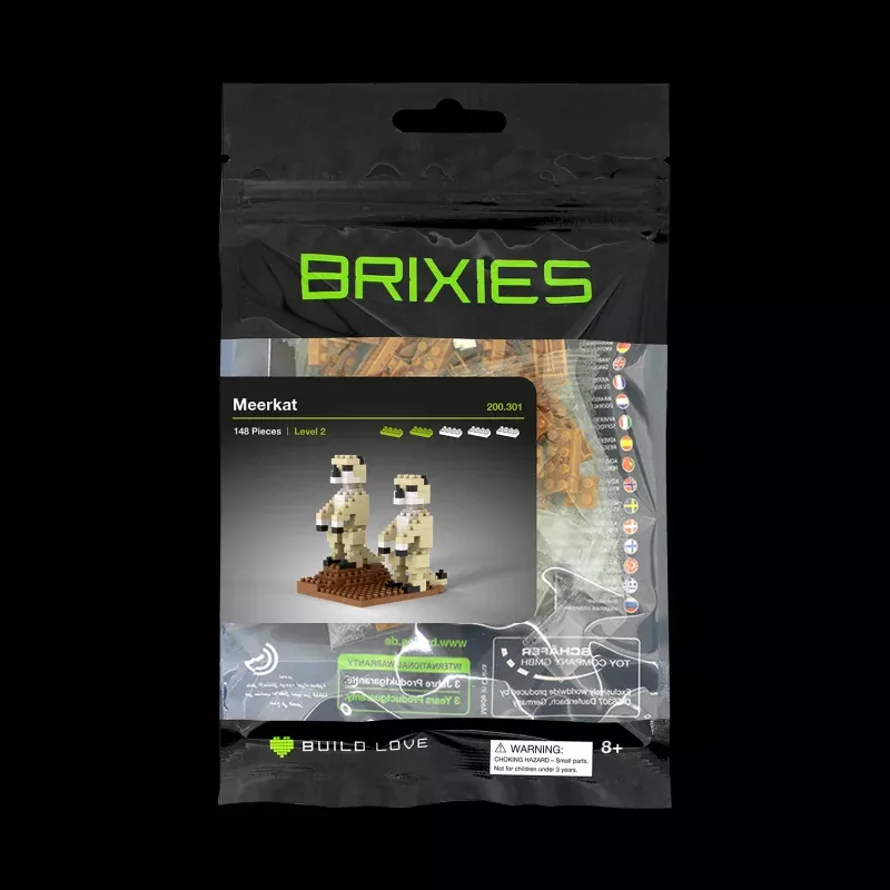 Brixies Small Zip Bag Meerkat