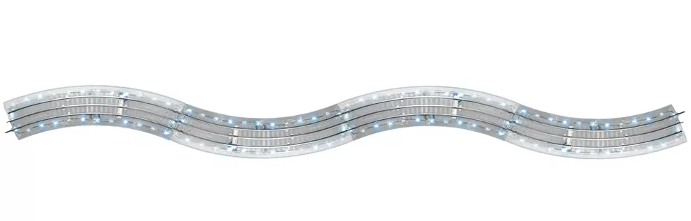 Lionel 2325010O36 Curve FasTrack Polar ExpressIlluminated WHITE Ice Track- 4pk