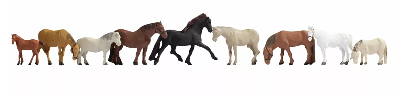 NOCH 15761HO Horses (9 pcs)