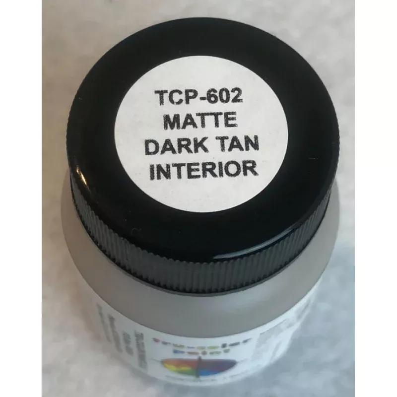 Tru-Color Paint 602 Automotive Acrylic Color, Matte Dark Tan Interior (1oz)
